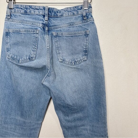 Zara Womens 4 High Rise Mom Jeans Medium Wash - Picture 12 of 14